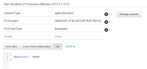 Changing stream data with PostMan